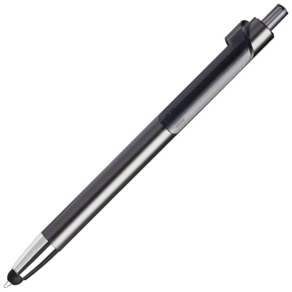 Ручка шариковая со стилусом PIANO TOUCH, цвет графит с черным
