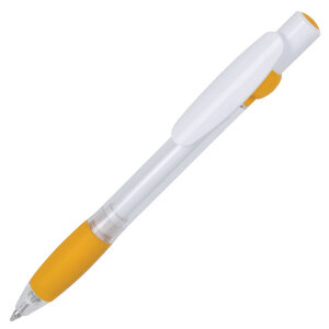 Ручка шариковая с грипом ALLEGRA SWING, цвет белый с желтым