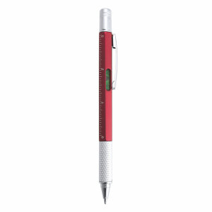 Ручка с мультиинструментом SAURIS, пластик, металл, цвет красный