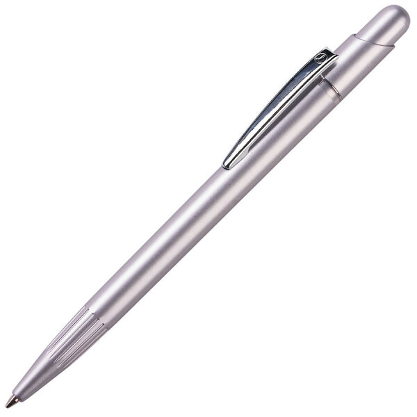 MIR, ручка шариковая с серебристым клипом, цвет серебристый, пластик/металл