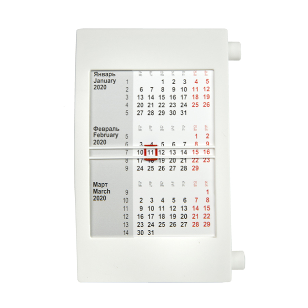 Календарь настольный на 2 года, цвет белый