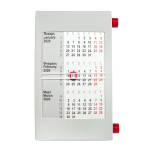 Календарь настольный на 2 года, цвет красный