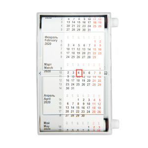Календарь настольный для рекламных вставок, цвет белый