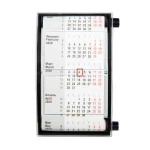 Календарь настольный для рекламных вставок, цвет черный