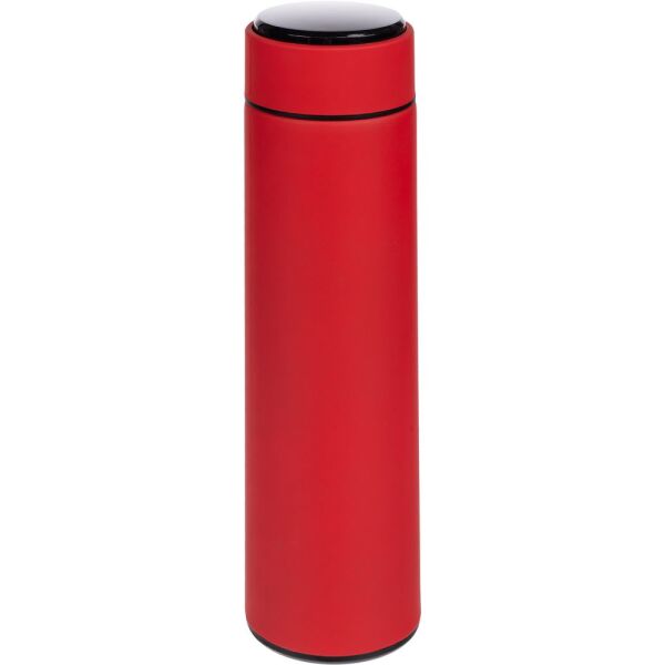 Смарт-бутылка с заменяемой батарейкой Long Therm Soft Touch, цвет красная