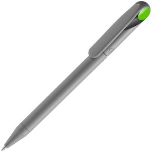 Ручка шариковая Prodir DS1 TMM Dot, цвет серая с ярко-зеленым