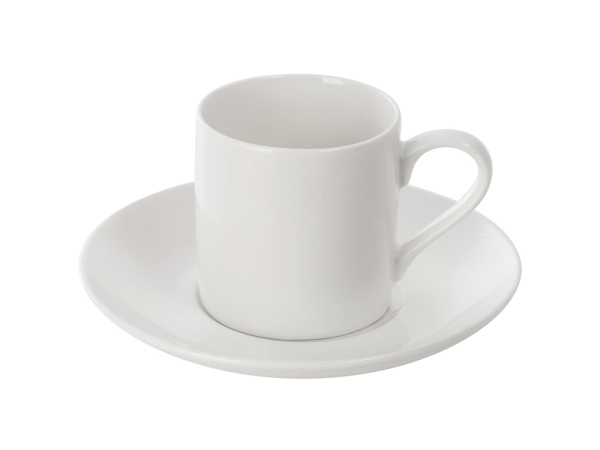 Кофейная пара прямой формы Espresso, 100мл, цвет белый
