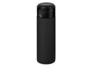 Вакуумная термокружка Waterline c кнопкой «Guard», 400 мл, цвет черный