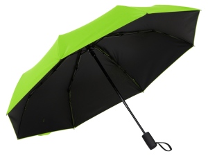 Зонт-автомат Dual с двухцветным куполом, цвет зеленое яблоко/черный