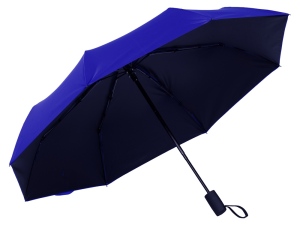 Зонт-автомат Dual с двухцветным куполом, цвет голубой/черный