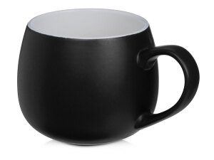 Кружка круглой формы Verlo, 410мл, цвет черный