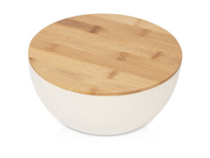 Салатник Bowl с бамбуковой крышкой, цвет бежевый