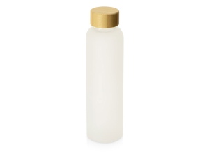 Стеклянная бутылка с бамбуковой крышкой «Foggy», 600мл, цвет белый (Р)