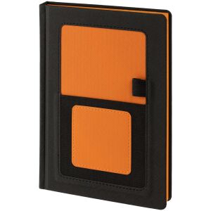 Ежедневник Mobile, недатированный, цвет черно-оранжевый