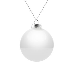 Елочный шар Finery Gloss, 8 см, цвет глянцевый белый