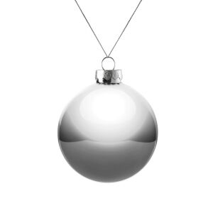 Елочный шар Finery Gloss, 8 см, цвет глянцевый серебристый