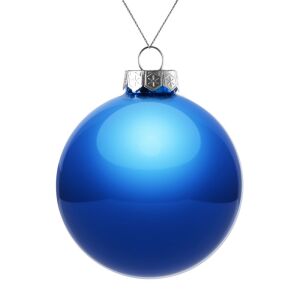 Елочный шар Finery Gloss, 10 см, цвет глянцевый синий