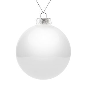 Елочный шар Finery Gloss, 10 см, цвет глянцевый белый