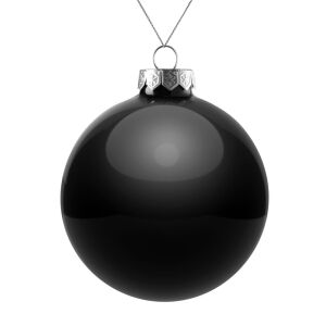 Елочный шар Finery Gloss, 10 см, цвет глянцевый черный