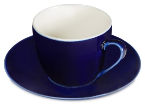 Чайная пара базовой формы Lotos, 250мл, цвет темно-синий