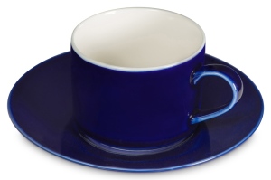 Чайная пара прямой формы Phyto, 250мл, цвет темно-синий