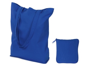 Складывающаяся сумка Skit из хлопка на молнии, цвет синий