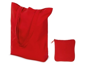 Складывающаяся сумка Skit из хлопка на молнии, цвет красный