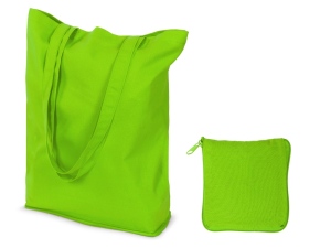 Складывающаяся сумка Skit из хлопка на молнии, цвет зеленое яблоко