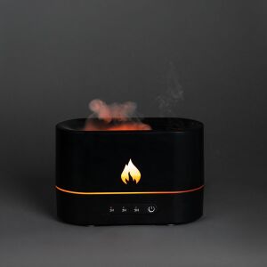 Увлажнитель-ароматизатор с имитацией пламени Fuego, цвет черный