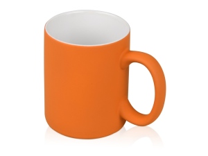Кружка с покрытием soft-touch «Barrel of a Gum», цвет оранжевый (P)