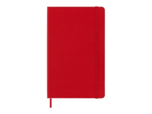 Записная книжка 12 месяцев на 2024 год, в твердой обложке, цвет красный, Large, 13х21