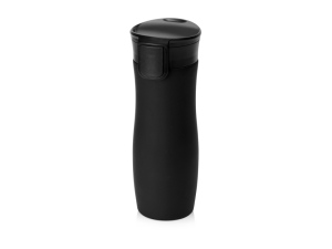 Вакуумная термокружка с кнопкой Streamline, Waterline, soft-touch, цвет черный