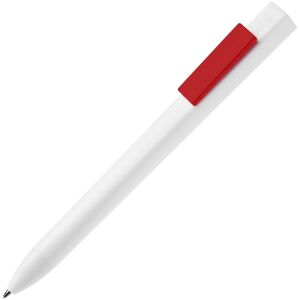 Ручка шариковая Swiper SQ, цвет белая с красным