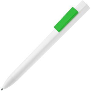 Ручка шариковая Swiper SQ, цвет белая с зеленым