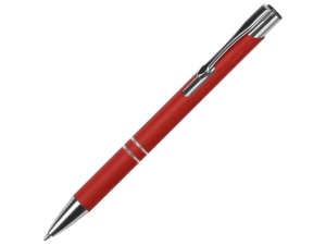 Ручка металлическая шариковая C1 софт-тач, цвет красный