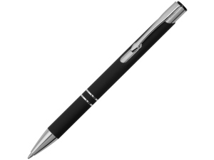 Ручка металлическая шариковая C1 софт-тач, цвет черный