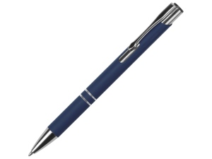 Ручка металлическая шариковая C1 софт-тач, цвет темно-синий