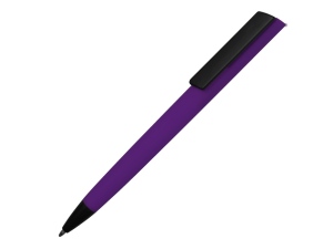 Ручка пластиковая шариковая C1 софт-тач, цвет фиолетовый