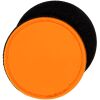 Лейбл из ПВХ с липучкой Menteqo Round, цвет оранжевый неон