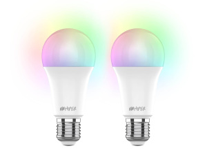 Набор из двух лампочек «IoT CLED M1 RGB», E27, цвет белый