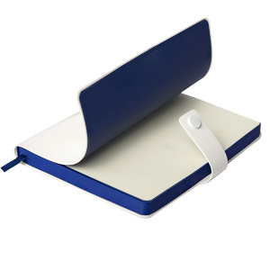 Набор подарочный : кружка, блокнот, ручка, коробка, стружка, цвет белый с синим