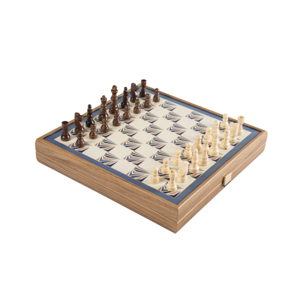 Набор игр (шахматы, нарды, лудо, змейка), цвет коричневый