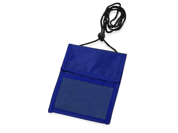 Нагрудное дорожное портмоне со шнурком, синий
