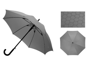 Зонт-трость полуавтомат Wetty с проявляющимся рисунком, цвет серый