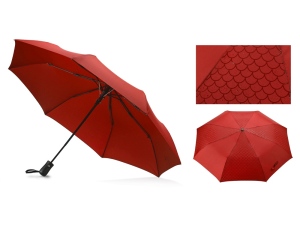 Зонт-полуавтомат складной Marvy с проявляющимся рисунком, цвет красный