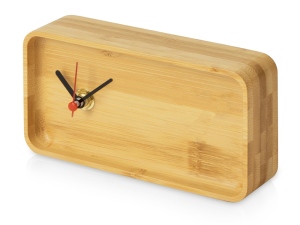 Прямоугольные настольные часы из бамбука 