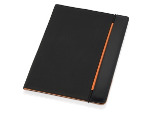 Папка для документов «Делос», цвет черный/оранжевый (P)