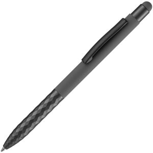 Ручка шариковая со стилусом Digit Soft Touch, цвет серая