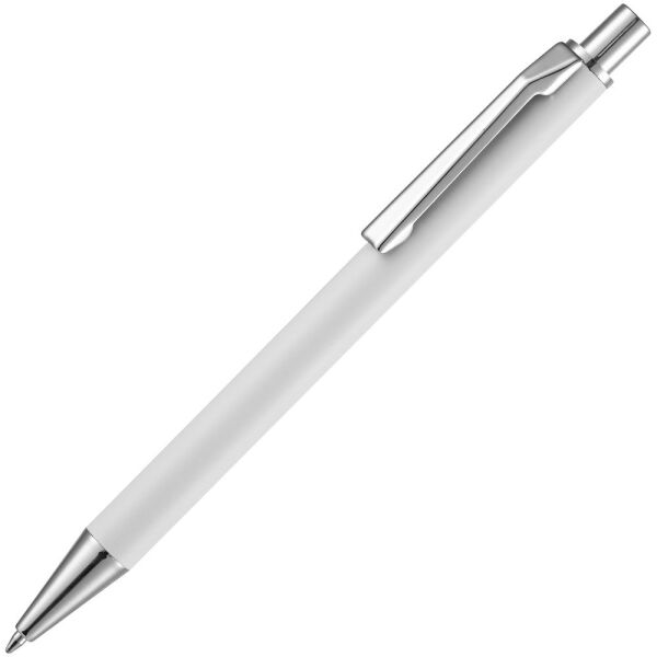 Ручка шариковая Lobby Soft Touch Chrome, цвет белая