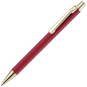 Ручка шариковая Lobby Soft Touch Gold, цвет красная